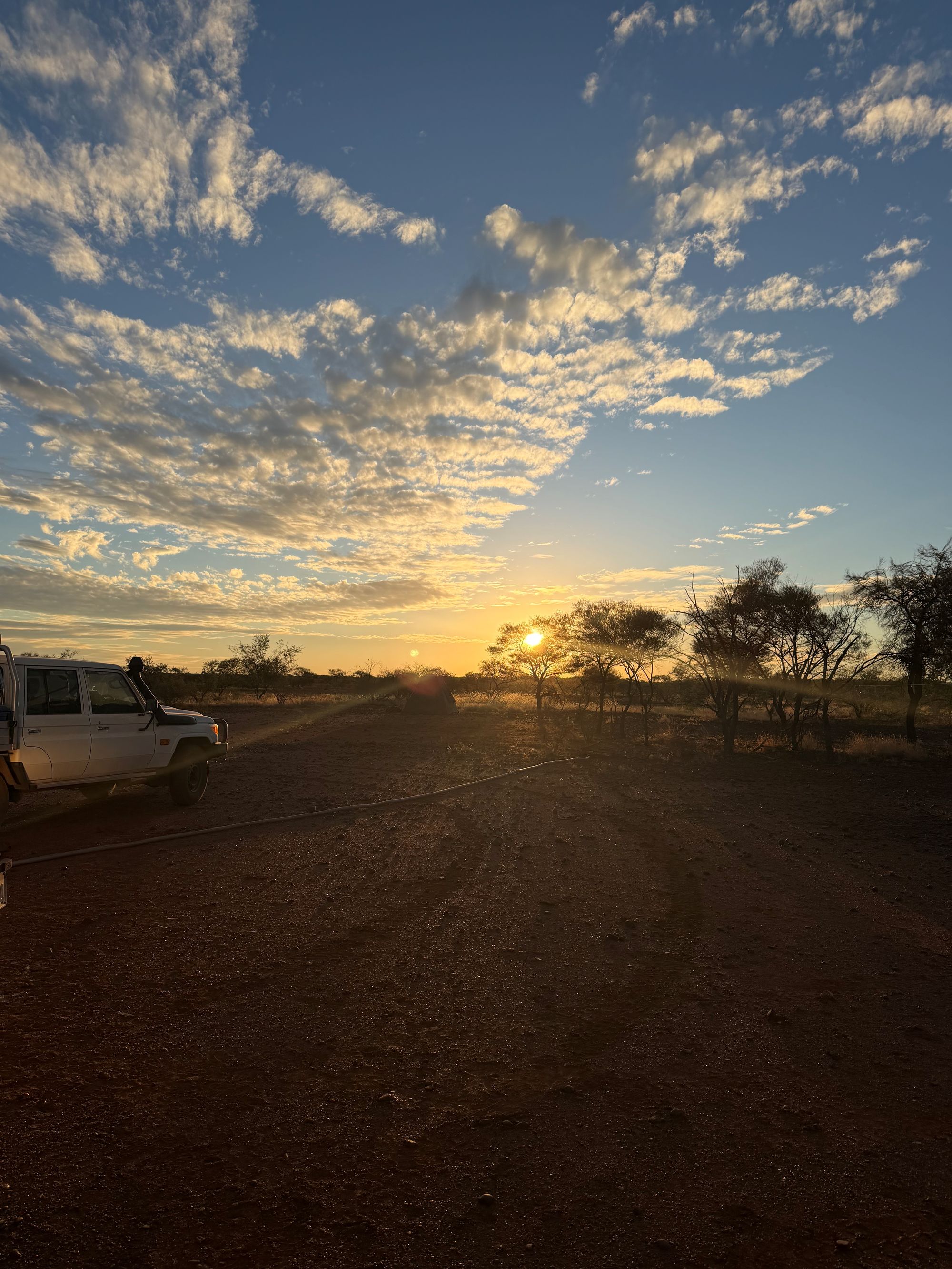 Pilbara exploration ground at dusk